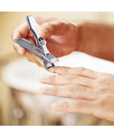 Nail Clippers with Catcher Wide Jaw Opening Anti Splash Nail Clippers Stainless Steel Nail Cutter with Sharp Curved Cutter and Storage Box for Men Women Nail Trimmer Beauty Supplies - Buy Online on GoSupps.com
