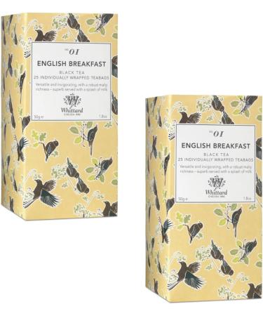  Whittard Whittard | Black Tea for English Breakfast | Robusta & Malted Black Tea Bags - 2 x 25 Filters (100 Gr) - Buy Online on GoSupps.com