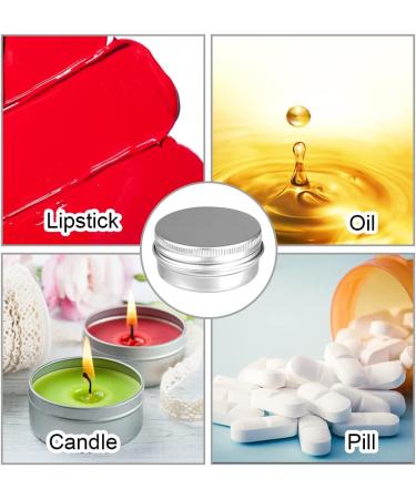8 Pieces Aluminum Container 30ML Small Aluminum Can with Screw Cap Round Silver Aluminium Tin Cosmetic Jars for Carrying Makeup Creams Lotions - Buy Online on GoSupps.com