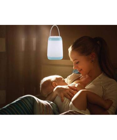 USB Rechargeable Night Light for Kids | Portable Camping Lantern with 3 Modes | Cyan | Indoor Outdoor Bedroom Emergency Use - Buy Online on GoSupps.com
