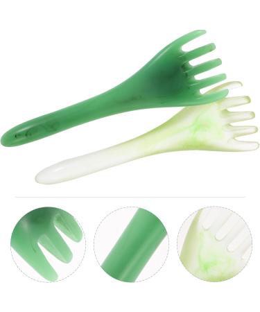 Nolitoy Gua Sha Face Massage Tools - Set of 2 Five-Claw Facial Scraping Rods for Neck & Scalp - Green Skin Care Massager - Acupuncture Pencil 16.5x5.5x3cm - International Shipping Available - Buy Online on GoSupps.com