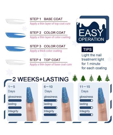 5Pcs Set Diamond Glitter Gel Nail Polish in Silver, Rose Gold, Blue, Pink - Shimmering Sparkle UV LED Cured Kit for Women - Holidays Gift - 0.17 Fl Oz (Pack of 5) - Buy Online on GoSupps.com
