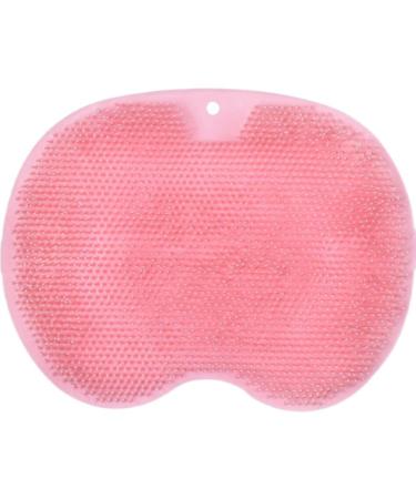 Larger shower-foot scrubbing mat foot scrubbing mat foot scrubber cleaner with non-slip suction cups foldable footmuff scrubbing humanization shower floors for (pink)
