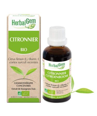 HerbalGem Organic Lemon Tree Macerat-Mother of Gemmotherapy Concentrated 30 ml