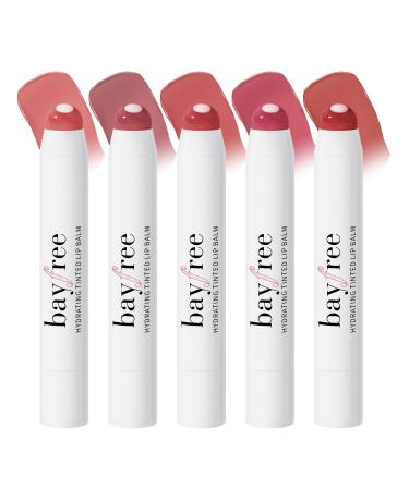 Tinted Lip Balm Plumper Set Glossy Pump Lips Lightweight Moisturize & Tint with Jojoba Seed Oil Vegan Lip Balm Lip Care Present Garden