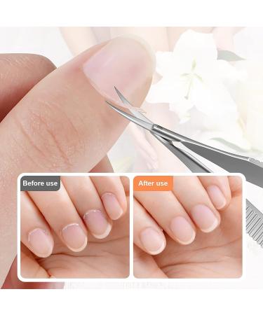 CGEB Cuticle Scissors for Women - Stainless Steel Curved Manicure Scissors for Nail, Dry Skin, Eyebrow & Eyelash Care - Buy Online on GoSupps.com