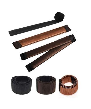 Donut Hair Bun Maker Hair Bun Accessories Hair Bun Maker Tool 3 PCs French Twist Hair Accessories Hair Clip for Buns DIY hairstyling tools for women (dark brown)