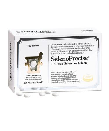 SelenoPrecise | Guaranteed 88.7% Absorption | World's Only Pharmaceutical-Grade Organic Selenium Supplement | Thyroid Support, Immune System, Prostate Protection & Heart Health | Selenium 100 mcg tabs 150
