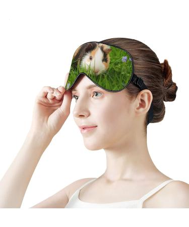 Cute Guinea Pig Pattern Sleep Mask | Adjustable Strap | Night Blindfold for Women Men | Perfect for Yoga, Travel, Nap - Buy Online on GoSupps.com