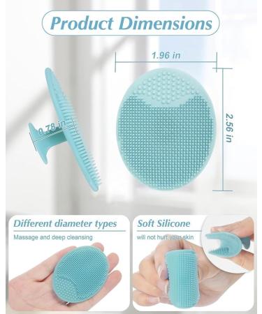 Set of 4 Silicone Facial Cleansing Brushes - Manual Pore Cleanser for Anti-Ageing - Sensitive Skin Suitable - Makeup Tool for All Skin Types (Colour Random) - Buy Online on GoSupps.com