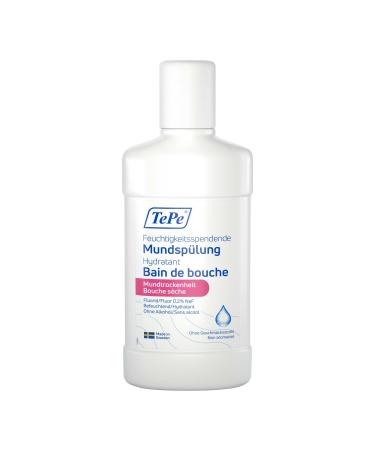 TEPE Moisturizing Mouthwash TePe dry mouth, unflavored fluoride mouthwash that relieves the feeling of dry mouth