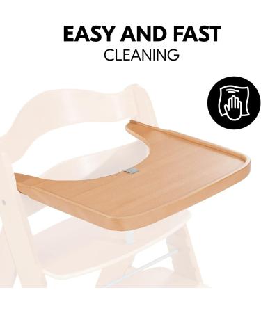 Hauck Alpha+ Wooden Tray Natural - FSC Sustainable Certified Beechwood Elevated Highchair Tray Easy to Clean - Buy Online on GoSupps.com