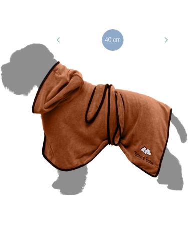 Buy Bella & Balu Microfiber Dog Bathrobe - Absorbent & Quick-Dry for Swimming & Rain | Size S - Brown - Buy Online on GoSupps.com