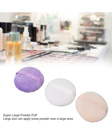 5inch Powder Puff 3pcs Soft Cosmetic Puffs Washable Large Round Face Powder Pads with Ribbon for Loose and Foundation Replacement - Buy Online on GoSupps.com