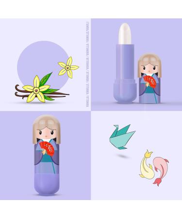 Doll Lip Balm Set 48 Lip Balms in Kimono Doll Inspired Cases 6 Flavors x 2.5g in 2 Beautifully Designed Tins - Buy Online on GoSupps.com