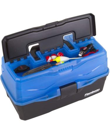 Flambeau Outdoors 6383FB 3-Tray Classic Tackle Box - Portable Organizer Frost Blue/Black - Buy Online on GoSupps.com