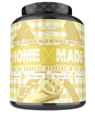 Axe & Sledge Supplements Home Made Whole-Foods-Based Meal Replacement Powder with DigeSEB Digestive Enzymes and Fibersol-2 Protein Carbohydrates and Fats 25 Servings (Lemon Cream Pie)