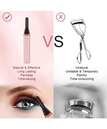 RIYAN Heated Eyelash Curler Electric Eyelash Curler 3 Temperature USB Rechargeable Portable Natural Eyelash Curling - Buy Online on GoSupps.com