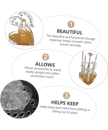 DOITOOL 2pcs Nail Art Heart Pen Holder Eyeliner Pencil Eyeliner Holder Makeup Brush Holder Lipstick Stand - Buy Online on GoSupps.com