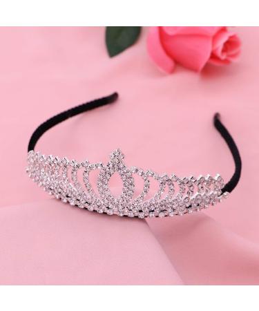 Lurrose Rhinestones Tiara Crown Wedding Bridal Crown Princess Tiara Hair Accessories for Women Girls - Buy Online on GoSupps.com