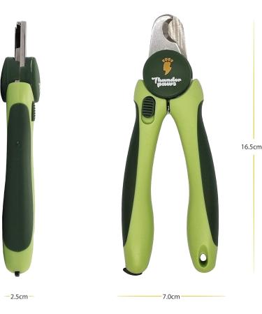 Thunderpaws Professional Dog Claw Scissors with Safety Lock & Nail File - Medium to Large - Green - Buy Online on GoSupps.com