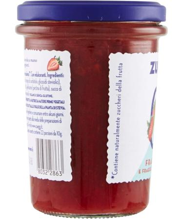 Italian Gourmet E.R. Zuegg Strawberries and Wild Strawberries Strawberry Jam Set of 4 No Added Sugar No Preservatives 220 g Jar + Gourmet Italian Tomato Pulp Box 400 g - Buy Online on GoSupps.com