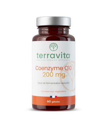 COENZYME Q10 Pure | 200 mg d Ubiquinone Stable par Dose | Antioxydant Puissant pour Effet Anti- ge | Biodisponibilit Maximale | Fermentation Naturelle | 60 G lules | Made in France | Terravita
