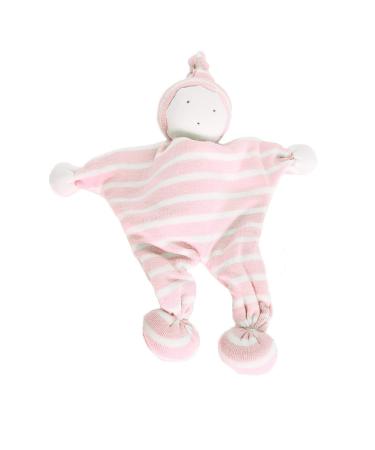 Under The Nile Organic Cotton Baby Buddy Lovey Toy - Pink Stripe Thin Pink Stripe