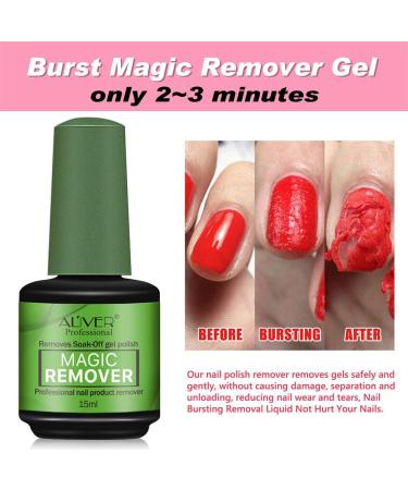 Nail Polish Remover Remove Gel Nail Polish Within 2-3 Minutes - Quick & Easy Polish Remover - No Need For Foil Soaking Or Wrapping 0.5 Fl Oz(Green-pack of 2) Green-2 - Buy Online on GoSupps.com
