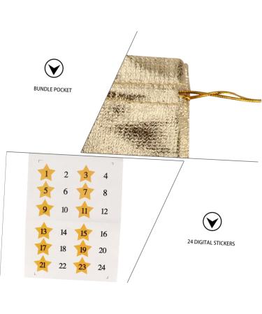 GOOHOCHY 1 Set Candy Bag Christmas Candy Pouch Advent Countdown Calendar Bags Christmas Bag Cotton Child - Buy Online on GoSupps.com