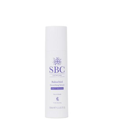 SBC Skincare Bakuchiol Smoothing Serum 100ml Anti-Ageing Face and Body Serum with Hyaluronic Acid and Rosehip Oil Gentle Vegan Friendly Retinol Alternative