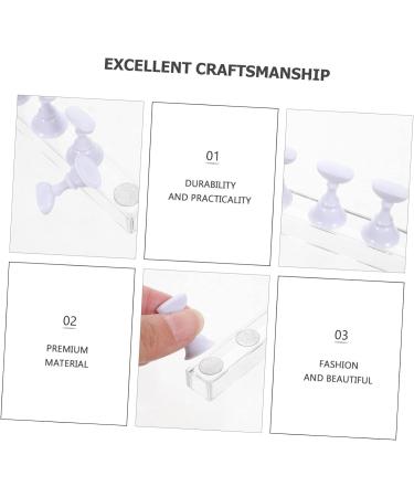POPETPOP 2 Sets Nail Checkerboard Practice Nail Tip Holder Press on Nail Kit Nail Stand Nail Tip Stand Fake Hands to Practice Fake Nails Paint Holder Practice Tools White Manicure Magnet 2.5x1.4x1.4cm White - Buy Online on GoSupps.com