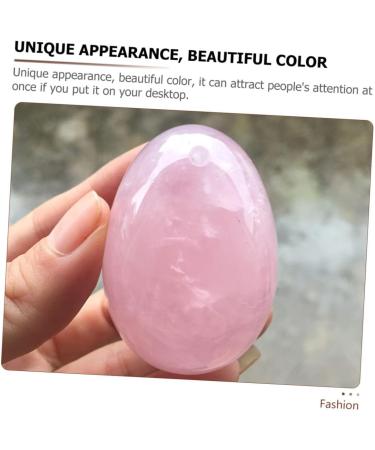FRCOLOR Rose Crystal Egg - Healing & Chakra Balancing Stone | Polished Pink Egg Decor for Meditation & Gemstone Adornment - Buy Online on GoSupps.com