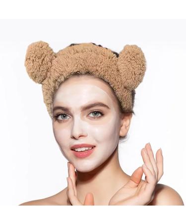 Puffy Makeup Headband Spa Headbands for Women Cute Bear Ears Skincare Headband Funny Snail Headband Hair Band for Washing Face Makeup Removal Shower Facial Mask - Buy Online on GoSupps.com