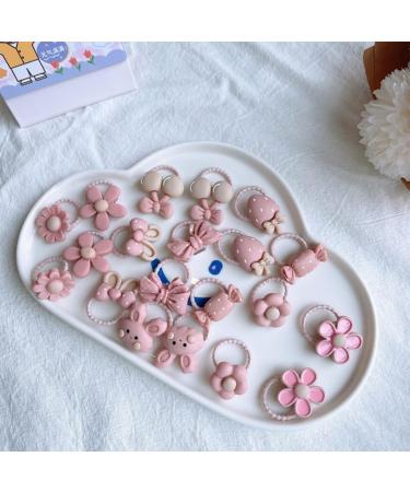 20 Pieces/set Hair Rings Elastic Hair Bands Cute Cartoon Kids Headwear Hair Ties Great Birthday Gift for Girls Toddlers 1 - Buy Online on GoSupps.com