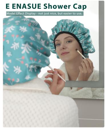 Buy E Enasue Reusable 3-Layer Waterproof Shower Hood - Extra-Sized & Adjustable for Long Hair | Ideal for Makeup | Green - Buy Online on GoSupps.com