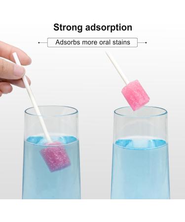 Buy Sterile Oral Sponges - 100 pcs Dental Swabs for Oral Hygiene | Pink Mouth Care Foam & Cleaning Swabs - Buy Online on GoSupps.com