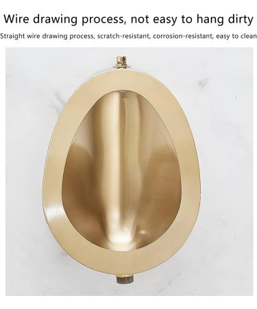 Commercial Washout High Efficiency Urinal Wall Mounted Smart Sensor Urinals Household Stainless Steel Men's Urinalsgold Color Suitable for Use in Homes Hotels Schools (C) - Buy Online on GoSupps.com