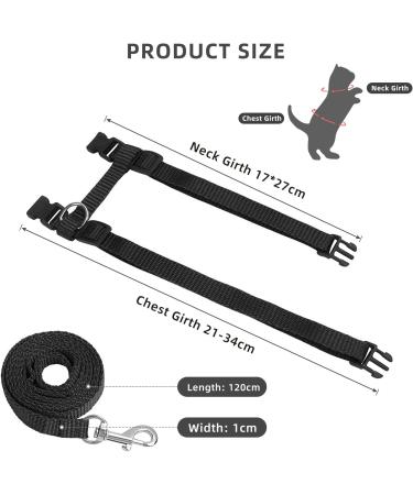 Adjustable Cat Harness & Leash Set - Escape-Proof Vest for Small Cats & Rabbits | 2 Pack with Pet ID Tags - Buy Online on GoSupps.com