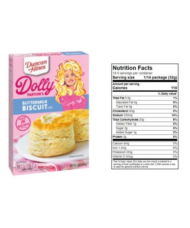 Duncan Hines Dolly Parton's Cornbread and Biscuit Mix Bundle  Includes One (1) 16 oz Buttermilk Biscuit Mix  One (1) 16 oz Sweet Cornbread and Muffin Mix  and One (1) Spatula (style may vary) - Buy Online on GoSupps.com