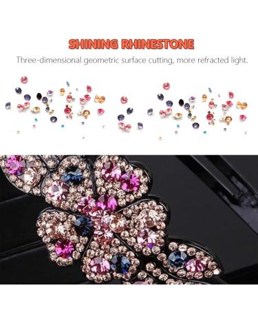 4 Piece Flower Rhinestone Headband Set for Women and Girls - Crystal Beaded Hairbands in Gray Purple - Non-Slip Double Row Design - Buy Online on GoSupps.com