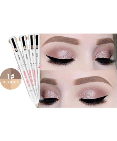 Eyebrow Contour Pen 4 in 1 Long Lasting Rotate Defining Highlighting Brow Pencil Blonde eyebrow contour pen 1# Blonde - Buy Online on GoSupps.com