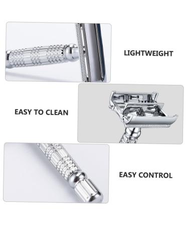 Beaupretty Vintage Double Edge Safety Razor - Chrome Plated Manual Shaver & Mustache Razor for Face - Old Fashioned Alloy Holder - Buy Online on GoSupps.com