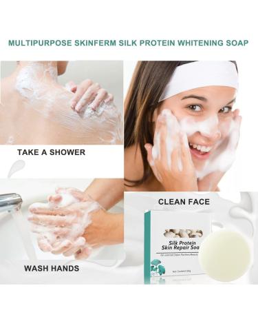 Hairline Silk Protein Skin Repair Soap - Whitening & Exfoliating (2Pcs) - Buy Online on GoSupps.com