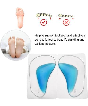 Silicone Arch Support Insoles - Blue 20 cm | Comfortable Foot Support for All Day Relief - International Shipping Available - Buy Online on GoSupps.com
