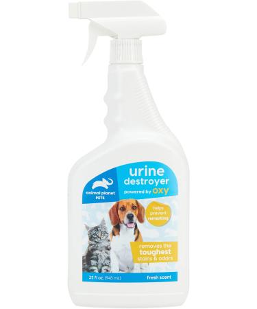 Animal Planet Urine Destroyer Professional Strength ( 32 Oz ) Oxygen Powered Formula Destroys Tough Odors & Stains Yet Gentle On Your Furniture And Carpet