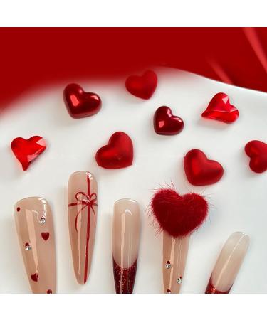 Love Shape New Year Crystal Heart Art Plush Heart Art Decoration Supplies For Girl Multi-color - Buy Online on GoSupps.com