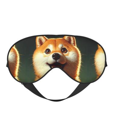 Double-Sided Eye Mask Eye Sleep Shade Cover Cute-Funny-Shiba-Inu Unisex Night Sleeping Mask