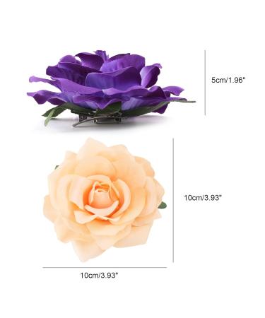 BOOBEE 2 PCs Flower Hair Clip - Bohemian Rose Hair Accessories for Beach Party Prom & Wedding - Stylish Rose Hair Pins & Barrette - Buy Online on GoSupps.com