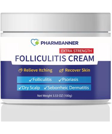 Folliculitis Treatment Cream Extra Strength Folliculitis Scalp Treatment Antifungal Cream Psoriasis Cream Fast Effective Treatment for Folliculitis Psoriasis & Seborrheic Dermatitis Itch Relief